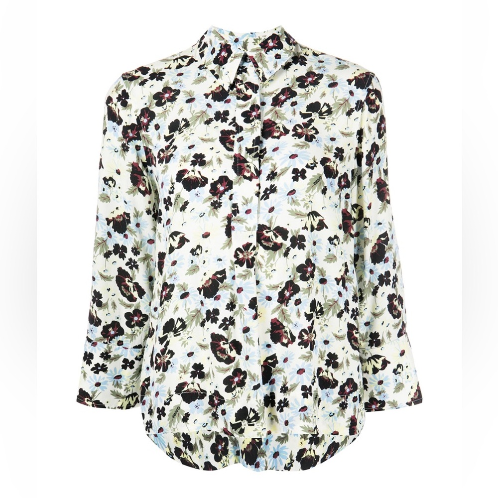 Ganni floral print blouse
